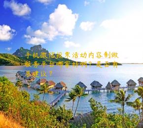 手机微信投票活动内容制做服务平台哪家好啊？是否有求建议？