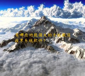 有哪些功能强大的手机微信投票系统软件？
