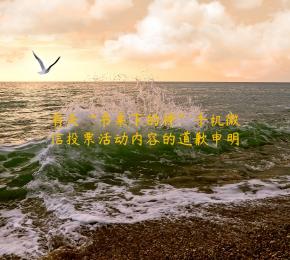 有关“书桌下的神”手机微信投票活动内容的道歉申明