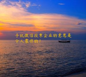 手机微信投票企业的意思是令人震惊的！